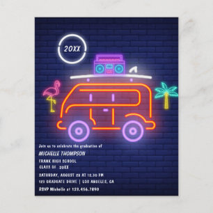 Prospectus 11,4 Cm X 14,2 Cm Fête de remise des diplômes enseignes néon Retro C