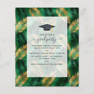 Prospectus 11,4 Cm X 14,2 Cm Fête de remise des diplômes exotique tropicale ver