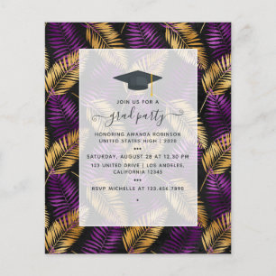 Prospectus 11,4 Cm X 14,2 Cm Fête de remise des diplômes exotique tropicale vio