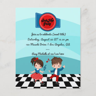 Prospectus 11,4 Cm X 14,2 Cm Fête de Sock Hop du 4 juillet