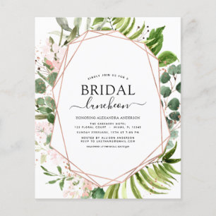 Prospectus 11,4 Cm X 14,2 Cm Fête des mariées Budget Déjeuner Vert Eucalyptus