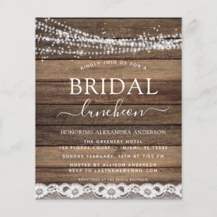 Prospectus 11,4 Cm X 14,2 Cm Fête des mariées budgétaire Luncheon Farmhouse