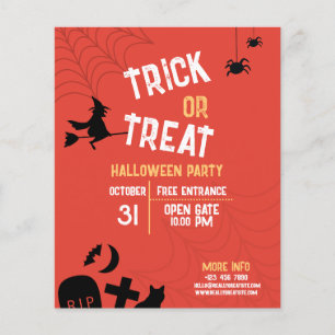 Prospectus 11,4 Cm X 14,2 Cm Fête d'Halloween vintage Trick Or Treat