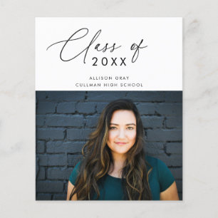 Prospectus 11,4 Cm X 14,2 Cm Fiche d'inscription de la photo du script budgétai