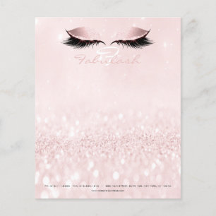 Prospectus 11,4 Cm X 14,2 Cm Filigrane Eyes Lashes Maquillage Fille Nom Monogra