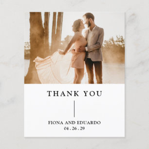 Prospectus 11,4 Cm X 14,2 Cm Fiona Photo Gras Monogramme Mariage Moderne Remerc