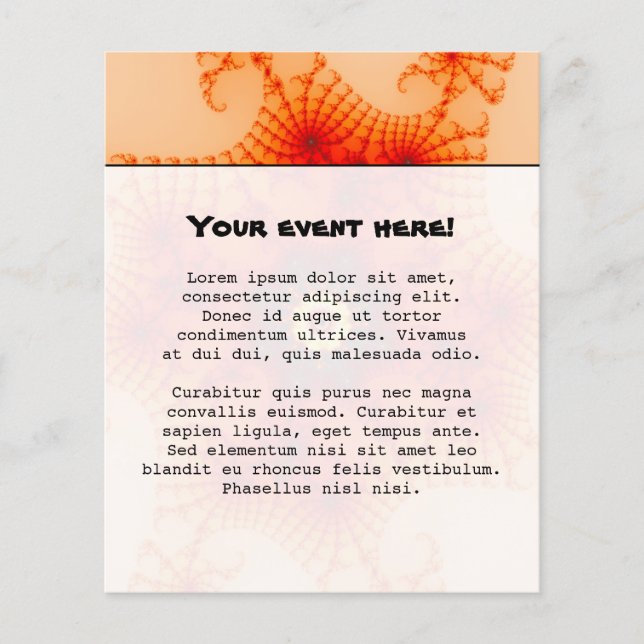 Prospectus 11,4 Cm X 14,2 Cm Fire Web - Art fractal (Devant)