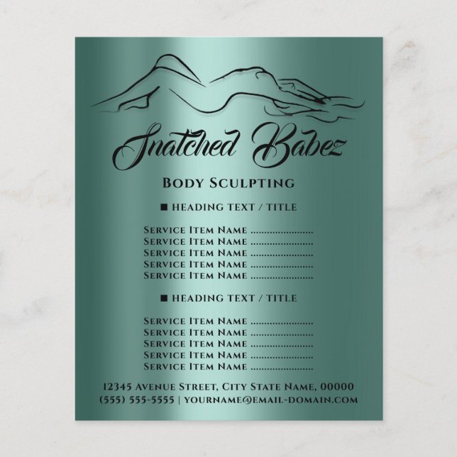 Prospectus 11,4 Cm X 14,2 Cm Fitness Body Building SPA Logo Gold Blue Flyer (Devant)