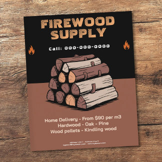 Prospectus 11,4 Cm X 14,2 Cm Flame Icon - Firewood Supply