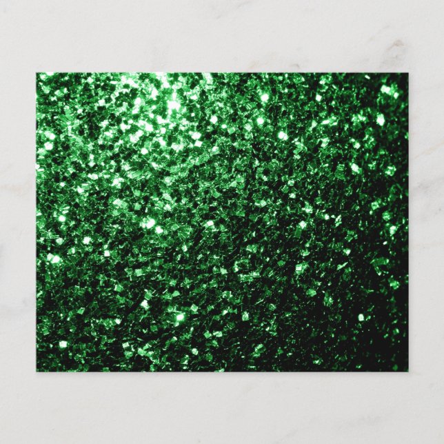 Prospectus 11,4 Cm X 14,2 Cm Flamme de parties scintillant vert foncé (Devant)