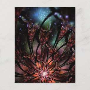 Prospectus 11,4 Cm X 14,2 Cm Fleur imaginaire fractale douce et tendresse invit