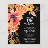 Fleurs budgétaires sur l'invitation à la douche nu
