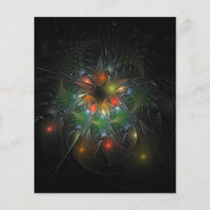 Prospectus 11,4 Cm X 14,2 Cm Fleurs imaginaires fractales douces et tendres