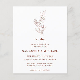 Prospectus 11,4 Cm X 14,2 Cm Floral Automne Boho Terracotta Budget Botanique no