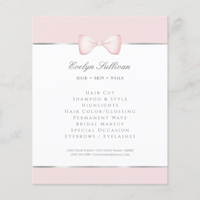 Prospectus 11,4 Cm X 14,2 Cm Flyer coquette rose (Devant)