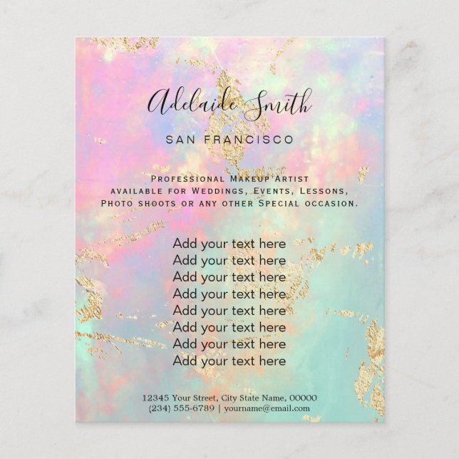 Prospectus 11,4 Cm X 14,2 Cm flyer de conception photo opal (Devant)