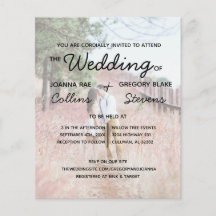 Flyer de mariage photo à petit budget sans thème, 