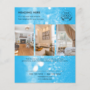 Prospectus 11,4 Cm X 14,2 Cm Flyer de marketing commercial minimaliste Logo e