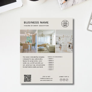 Prospectus 11,4 Cm X 14,2 Cm Flyer de marketing d'entreprise minimaliste person