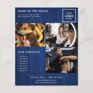 Prospectus 11,4 Cm X 14,2 Cm Flyer de marketing minimaliste bleu moderne pour s