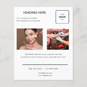 Prospectus 11,4 Cm X 14,2 Cm Flyer de marketing pour entreprise de photo avec l