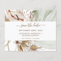 Flyer de mise en page Budget Pampas Grass Boho