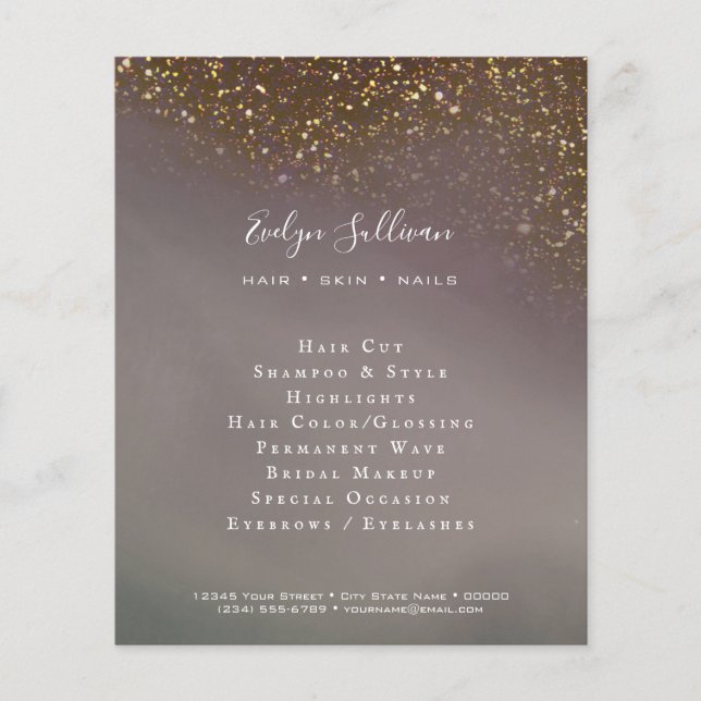 Prospectus 11,4 Cm X 14,2 Cm flyer de paillettes liquides (Devant)