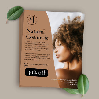 Prospectus 11,4 Cm X 14,2 Cm Flyer de salon de beauté d'image moderne