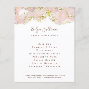 Prospectus 11,4 Cm X 14,2 Cm Flyer Design en marbre rose