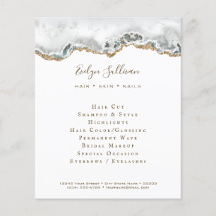 Prospectus 11,4 Cm X 14,2 Cm flyer en agate blanche