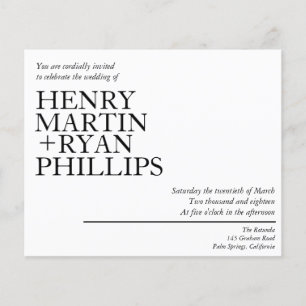 Prospectus 11,4 Cm X 14,2 Cm Flyer faire-part de mariage