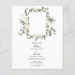 Prospectus 11,4 Cm X 14,2 Cm Flyer Faire-part de mariage budgétaire