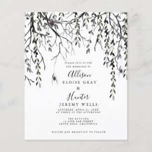 Prospectus 11,4 Cm X 14,2 Cm Flyer Faire-part de mariage Halloween Budget