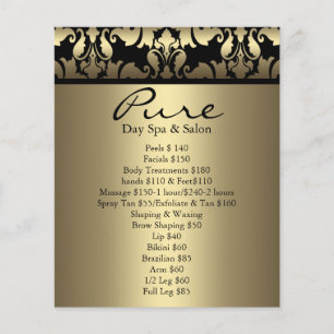 Prospectus 11,4 Cm X 14,2 Cm Flyer Gold Damask