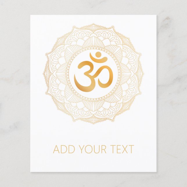 PROSPECTUS 11,4 CM X 14,2 CM FLYER : GOLD MANDALA & OHM (Devant)