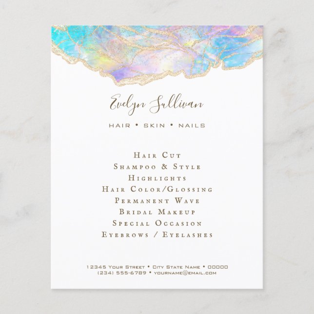 Prospectus 11,4 Cm X 14,2 Cm Flyer Opal Bleu (Devant)