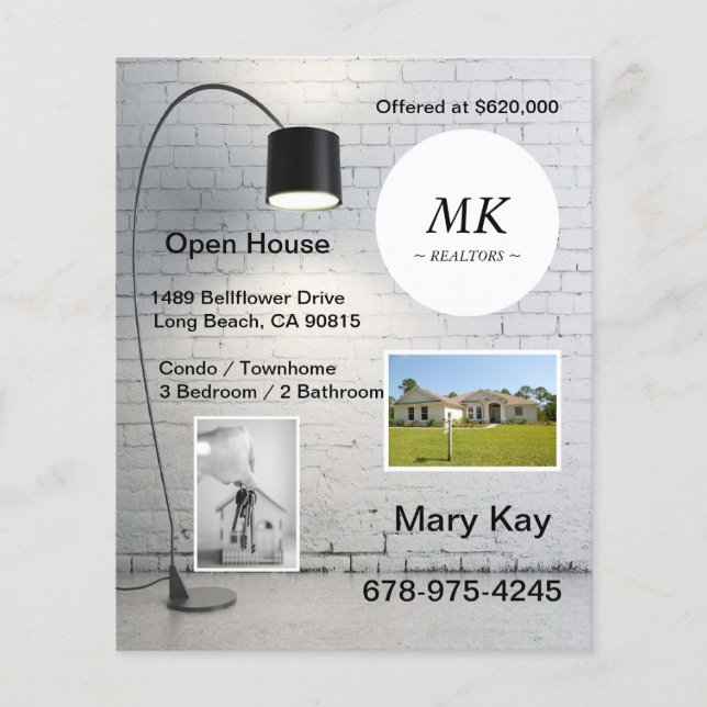 Prospectus 11,4 Cm X 14,2 Cm Flyer Open House de l'immobilier d'affaires (Devant)