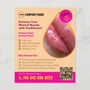 Prospectus 11,4 Cm X 14,2 Cm Flyer personnalisé du service de remplissage Lip