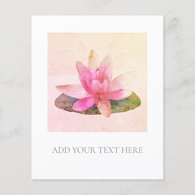 PROSPECTUS 11,4 CM X 14,2 CM FLYER : PINK LOTUS (Devant)