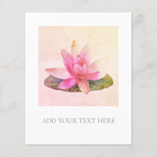 PROSPECTUS 11,4 CM X 14,2 CM FLYER : PINK LOTUS