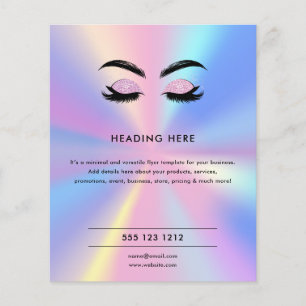 Prospectus 11,4 Cm X 14,2 Cm Flyer pour artiste de cils / sourcils moderne   La
