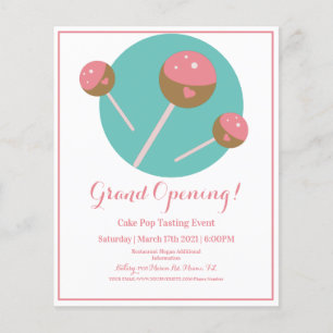 Prospectus 11,4 Cm X 14,2 Cm Flyer pour camion de nourriture de boulangerie Cak