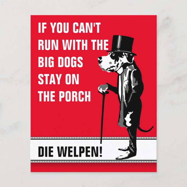 Prospectus 11,4 Cm X 14,2 Cm Flyer pour chiens (Devant)