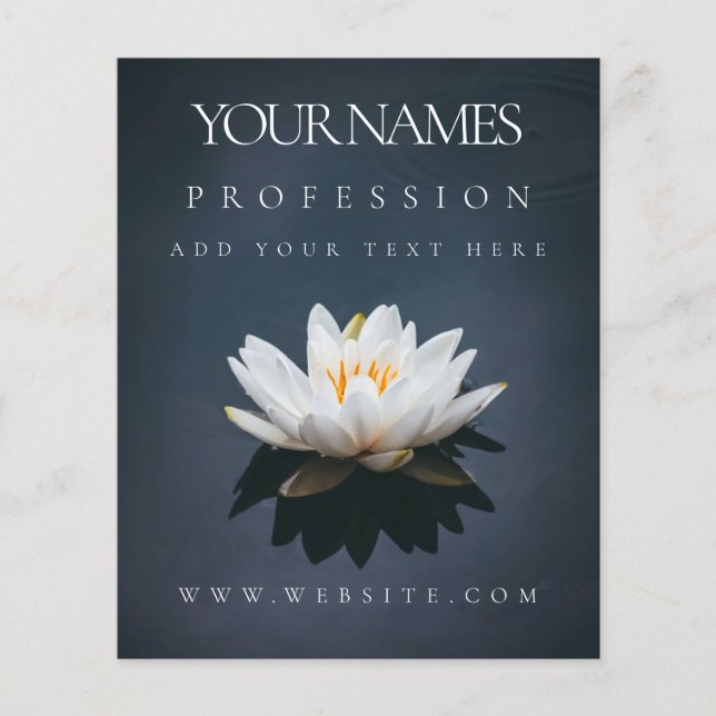 PROSPECTUS 11,4 CM X 14,2 CM FLYER : PROMOTION D'AFFAIRES : LOTUS ON WATER (Devant)