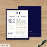 Prospectus 11,4 Cm X 14,2 Cm Flyer promotionnel bleu et or de la Marine avec lo<br><div class="desc">Un simple modèle de prospectus d'affaires bleu marine et or personnalisé dans un style minimaliste moderne qui peut être facilement mis à jour avec le logo de votre entreprise, les coordonnées et le texte personnalisé du prospectus. Idéal pour les produits marketing, les services, les promotions, les prix d'évènements, et plus...</div>