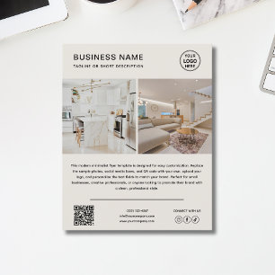 Prospectus 11,4 Cm X 14,2 Cm Flyer promotionnel d'entreprise avec logo minimali