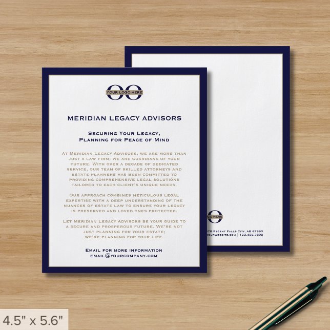 Prospectus 11,4 Cm X 14,2 Cm Flyer promotionnel du logo de l'entreprise (Créateur téléchargé)