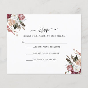 Prospectus 11,4 Cm X 14,2 Cm Flyer RSVP Rose Dusty Budget