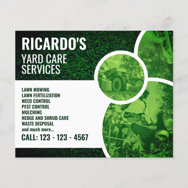 Prospectus 11,4 Cm X 14,2 Cm Flyer vert professionnel moderne (Devant)