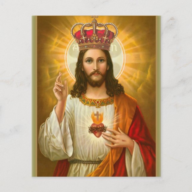 Prospectus 11,4 Cm X 14,2 Cm Flyers Jésus (Devant)